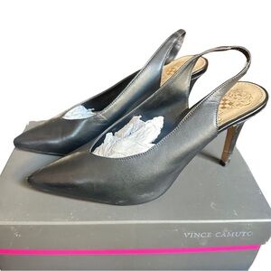 Vince Camuto Elegant Black Slingback Heels